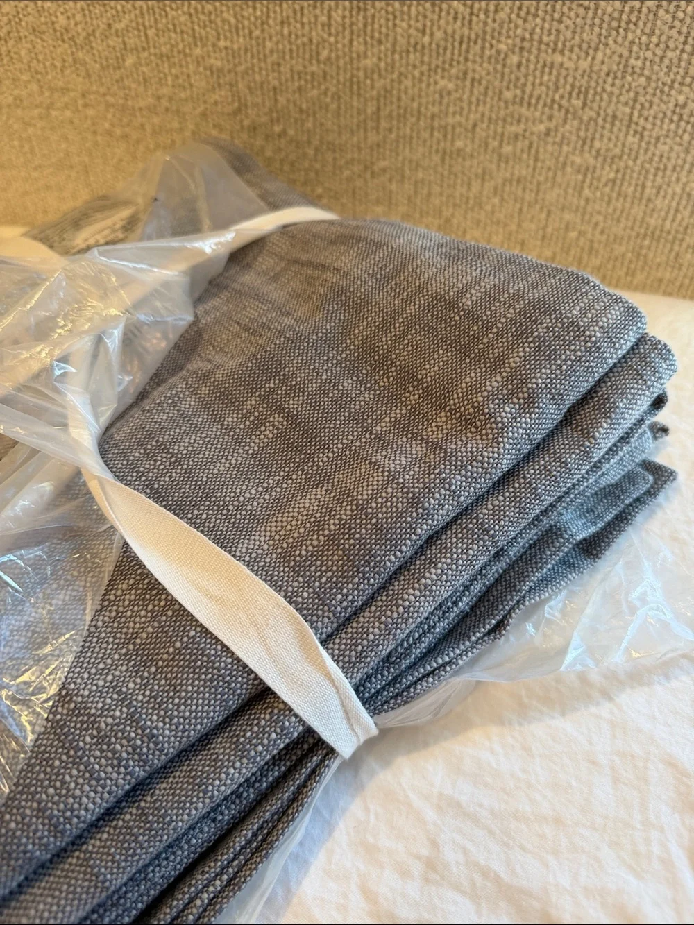 Quince Blue Textured Cotton Light Filtering Curtain 48x108 single panel